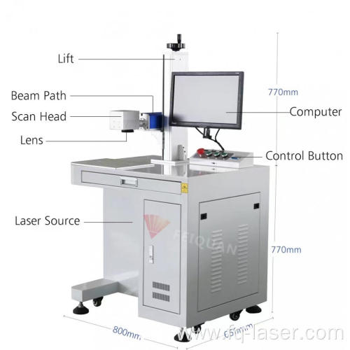 20W CO2 laser marking machine for Non-Metal Material